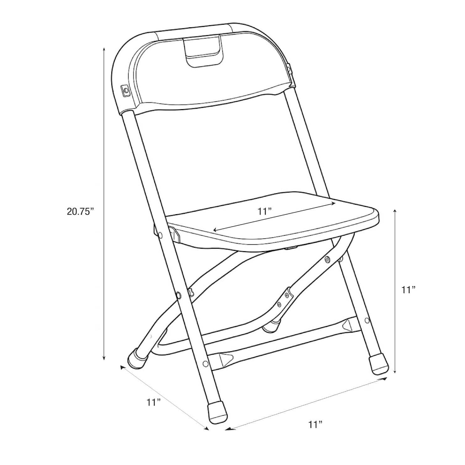 Chivari Kids Pink Folding Chair (Steel-Poly Chair) CFPP-KID-AX-T