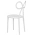 Chivari Kids White Resin Bow Chair with Round Seat CBORW-KID-ZG