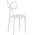 Chivari Kids White Resin Bow Chair with Round Seat CBORW-KID-ZG