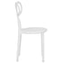 Chivari Kids White Resin Bow Chair with Round Seat CBORW-KID-ZG