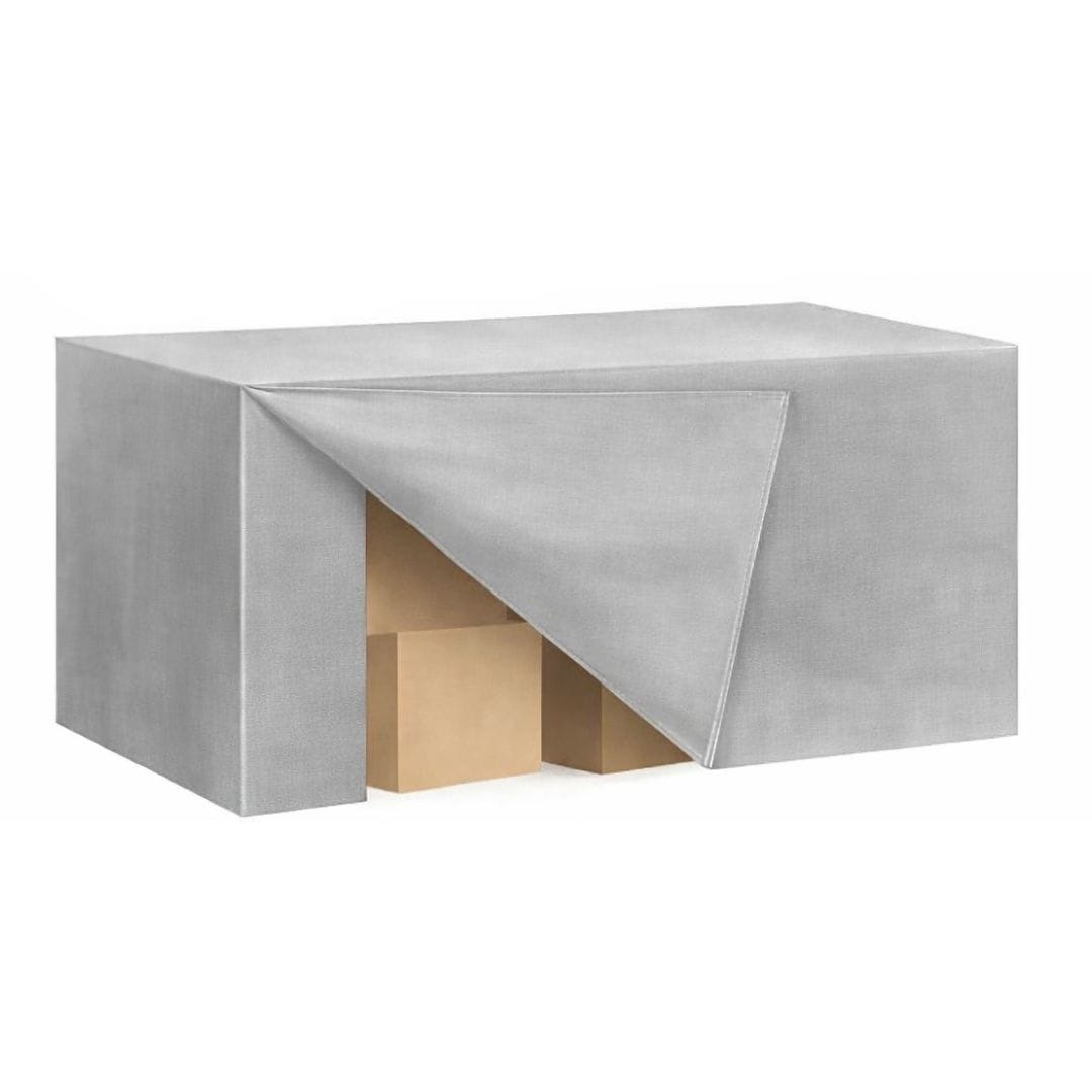 Chivari.com 72" x 24" x 41"H Silver Fitted Expo Table Cover Premium 180 GSM Polyester L-EXPOCVR7224x41H-SIL-CB-SX