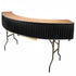 Chivari Black Bar Top Linen Skirt for 84" Serpentine Bar Top Riser L-SKIRTBAR-SRP-84-BLK-MCS-T