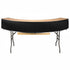 Chivari Black Bar Top Linen Skirt for 84" Serpentine Bar Top Riser L-SKIRTBAR-SRP-84-BLK-MCS-T