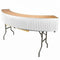 Chivari White Bar Top Linen Skirt for 84" Serpentine Bar Top Riser L-SKIRTBAR-SRP-84-WHT-MCS-T