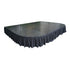 StandUp 16' Black Stage Skirt 21" High 180 GSM Polyester Linen with 8 Clips L-SKIRTSTG-16-BLK-MCS-T