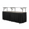 Chivari Black Table Skirt for 72" x 30" Table L-SKIRTTAB-RT72x30-BLK-MCS-T