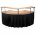 Chivari Black Table Linen Skirt for 84" Serpentine Table L-SKIRTTAB-SRP-84-BLK-MCS-T