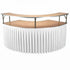 Chivari Black Table Skirt for 84" Serpentine Table L-SKIRTTAB-SRP-84-WHT-MCS-T