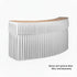 Chivari Black Table Skirt for 84" Serpentine Table L-SKIRTTAB-SRP-84-WHT-MCS-T