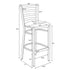 Chivari Ladder Back Bar Stool with Silver Frame and Light Blue Vinyl Seat BLMSVLBL-ZF-KT