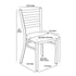 Chivari Ladder Back Restaurant Chair with Black Metal Frame and Black Vinyl Seat CLMBVB-ZF-KT