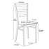 Chivari Ladder Back Restaurant Chair with Dark Wood Silver Frame and Dark Wood Seat CLMSWDW-ZF-KT