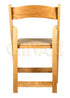 Chivari 100 Chair Pack Natural ToughWood™ Folding Chair with Tan Cushion CFWN-TAN-AX-T-100