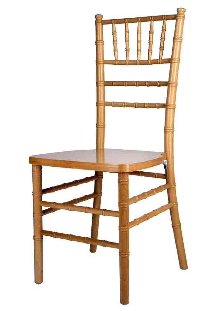 Chivari Dark Natural ToughWood™ Chiavari Chair CCWND-ZG-T