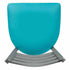 Chivari Ladder Back Bar Stool with Silver Frame and Light Blue Vinyl Seat BLMSVLBL-ZF-KT