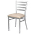 Chivari Ladder Back Restaurant Chair with Silver Frame and Light Gray Vinyl Seat CLMSVLGY-ZF-KT