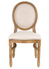 Chivari Chestnut Resin Louis Pop Chair Beige Tweed Fabric Back and Seat CLPRCBB-ZG-T