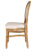 Chivari Chestnut Resin Louis Pop Chair Beige Tweed Fabric Back and Seat CLPRCBB-ZG-T