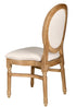 Chivari Chestnut Resin Louis Pop Chair Beige Tweed Fabric Back and Seat CLPRCBB-ZG-T