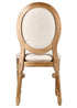 Chivari Chestnut Resin Louis Pop Chair Beige Tweed Fabric Back and Seat CLPRCBB-ZG-T
