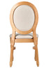 Chivari Natural Resin Louis Pop Chair Beige Tweed Fabric Back and Seat CLPRNBB-ZG-T