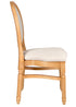 Chivari Natural Resin Louis Pop Chair Beige Tweed Fabric Back and Seat CLPRNBB-ZG-T
