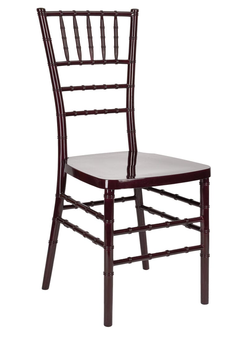 Chivari 40 Chair Pack Mahogany Steel Skeleton™ Resin Chiavari Chair CCRM-STEEL-AX-T-40