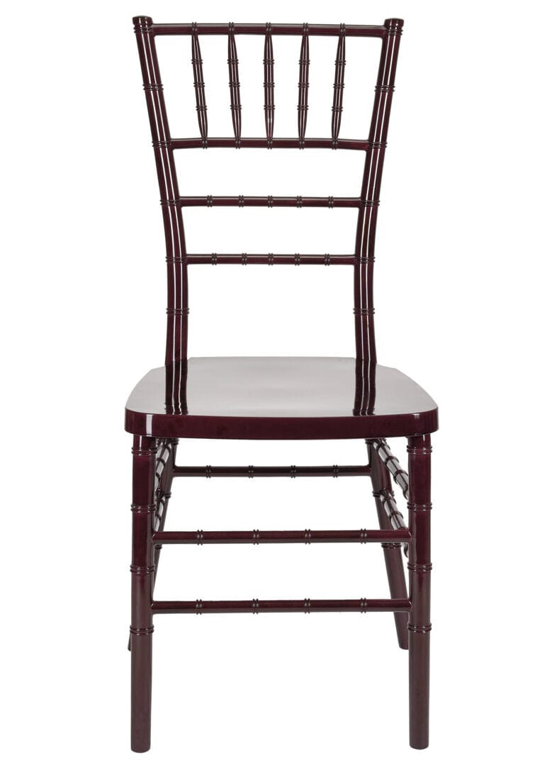 Chivari 40 Chair Pack Mahogany Steel Skeleton™ Resin Chiavari Chair CCRM-STEEL-AX-T-40