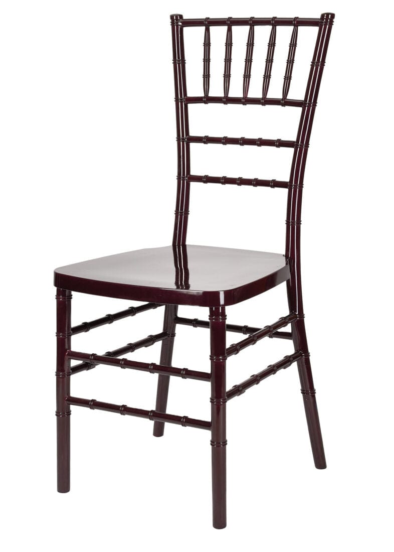 Chivari 40 Chair Pack Mahogany Steel Skeleton™ Resin Chiavari Chair CCRM-STEEL-AX-T-40