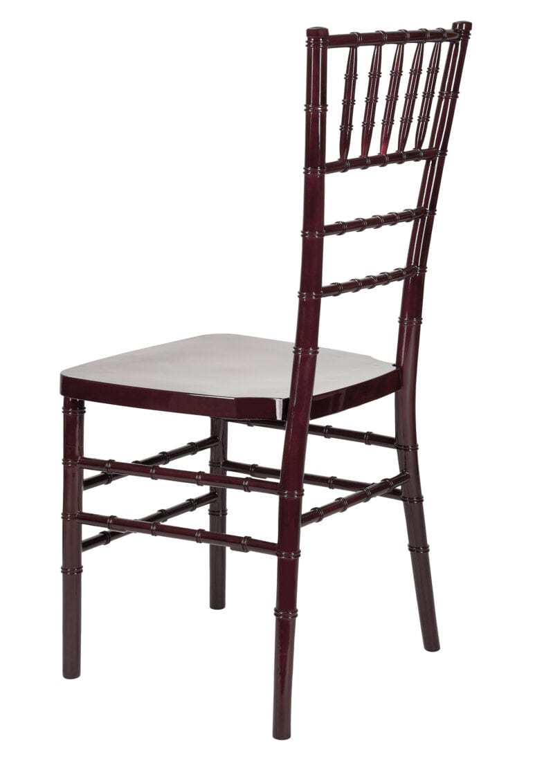 Chivari 40 Chair Pack Mahogany Steel Skeleton™ Resin Chiavari Chair CCRM-STEEL-AX-T-40