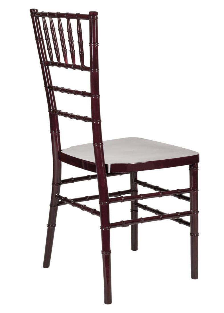 Chivari 40 Chair Pack Mahogany Steel Skeleton™ Resin Chiavari Chair CCRM-STEEL-AX-T-40