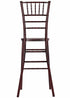 Chivari Mahogany WoodGrain™ Resin Steel Skeleton™ Chiavari Barstool BCRMB-ST-AX-T