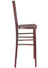 Chivari Mahogany WoodGrain™ Resin Steel Skeleton™ Chiavari Barstool BCRMB-ST-AX-T