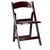 Chivari Mahogany Resin Folding Chair with Black Cushion CFRM-AX-T