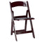 Chivari Mahogany Resin Folding Chair with Black Cushion CFRM-AX-T