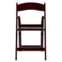 Chivari Mahogany Resin Folding Chair with Black Cushion CFRM-AX-T