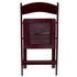 Chivari Mahogany Resin Folding Chair with Black Cushion CFRM-AX-T