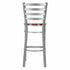 Chivari Ladder Back Bar Stool with Silver Frame and Mahogany Wood Seat BLMSWMW-ZF-KT