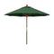 California Umbrellas Hunter Green 9' Hardwood Patio Umbrella, Olefin Canopy CAL-MARE908-F08