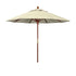California Umbrellas Antique Beige 9' Hardwood Patio Umbrella, Olefin Canopy CAL-MARE908-F22