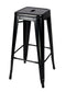 Chivari Black Semi-Gloss Tolix Style Metal Stool BTMBM-AX-T