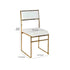 Chivari Melissa Chair in Gold Stainless Steel Frame with White Cushion Seat and Back CMMG-WHI-KIT-AX