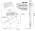 Chivari 100 Pack White Plastic Folding Chair and 10 96" (8 Foot) Rectangular Plywood Banquet Table CFPW-100PLY96-KT