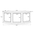 Chivari 7' Sage Green 3 Panel Quarter Round Serpentine Bar with HPL Top BAR-SERP3-84KT-SG-AX-T