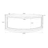34' Black Portable Folding Bar - 7 Piece Set Single Panel Front with Flush Top - Margarita