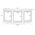 24' Black Portable Folding Bar - 5 Piece Set Three Panel Front with Flush Top - Mimosa