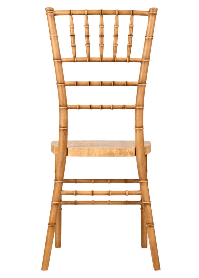 Chivari Natural WoodGrain™ Resin Steel Skeleton™ Chiavari Chair CCRNB-STEEL-AX-T