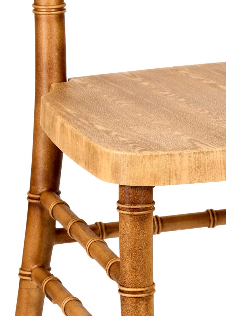 Chivari Natural WoodGrain™ Resin Steel Skeleton™ Chiavari Chair CCRNB-STEEL-AX-T