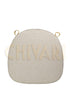 Chivari Beige Tweed 2" Thick Cross Back Cushion CUSHXSTRAP-BUR-COT-TAN-AX-T