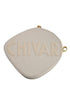 Chivari Beige Tweed 2" Thick Cross Back Cushion CUSHXSTRAP-BUR-COT-TAN-AX-T